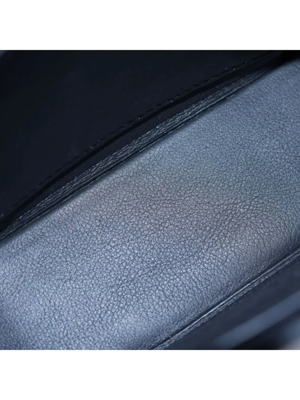 Hermes Geta Black Chevre Shoulder Bag Leather Silver